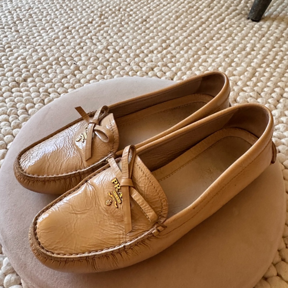 Prada Tan Leather Loafers - Picture 3 of 5